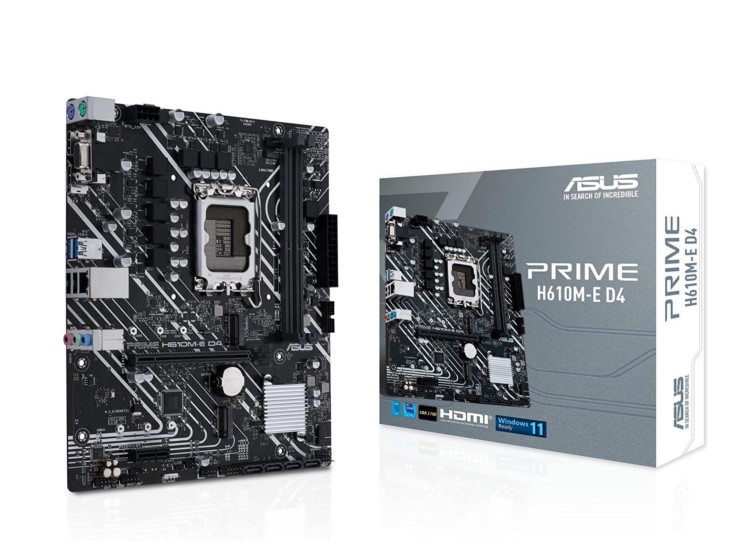 Tarjeta madre con iluminación led MBO ASUS H610M-E D4